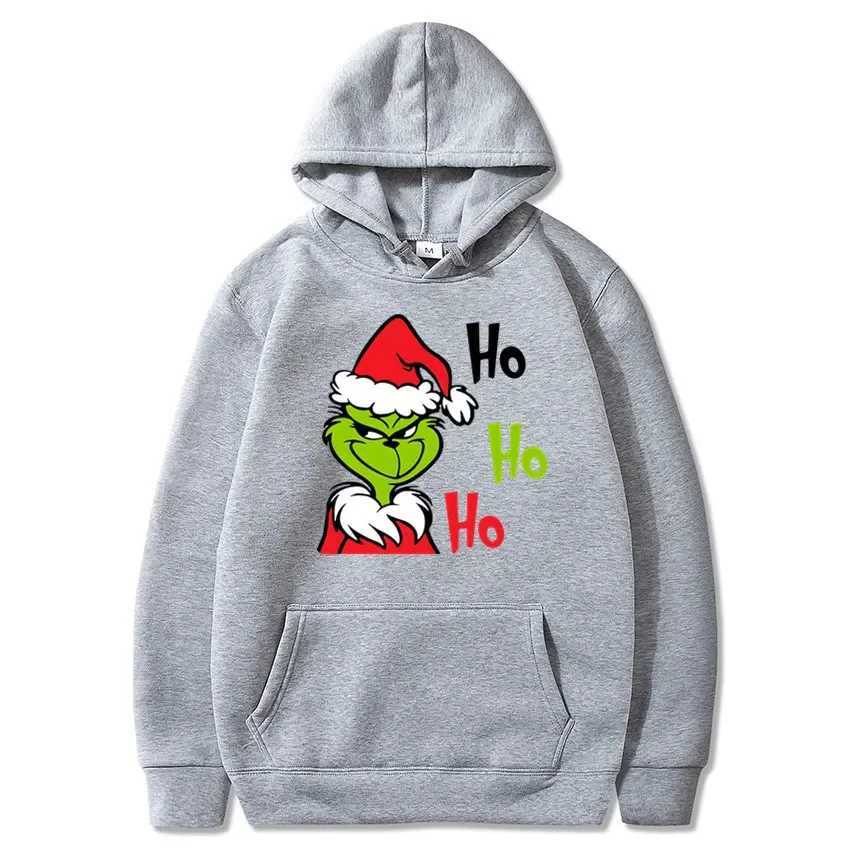 Christmas Green Goblin Hoodies Winter Casual Fleece Sweatshirt Top for Men Women J251203