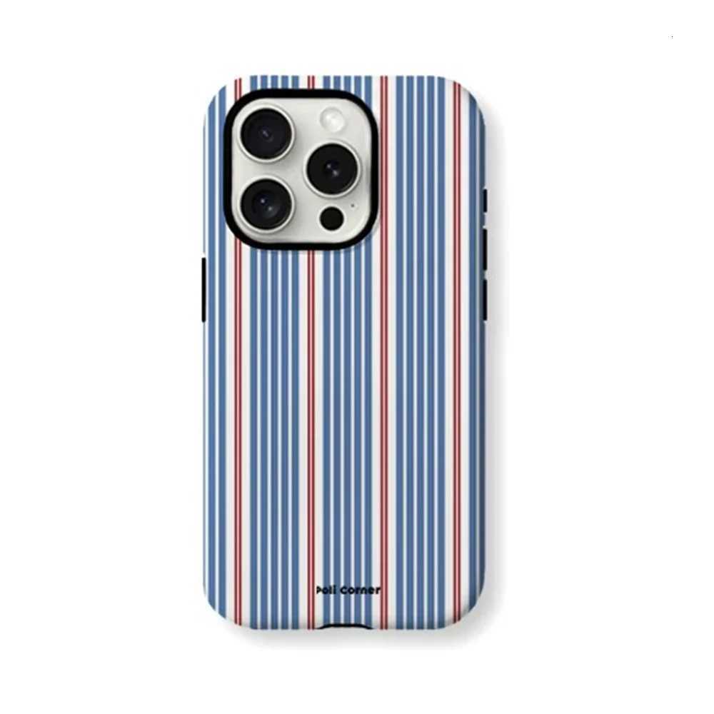Art Fashion Striped New Phone Case for iPhone 17 16e 16 15 14 13 12 11 X XS XR 8 Air Pro Max Plus Luxury Double-layer Back Cover H251203