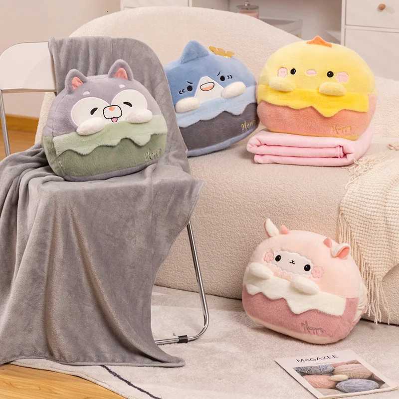 New Cute Cartoon Animal Hands Warmer Blanket 3 in 1 Soft Comfy Warm Sleeping In Office Nice Winter Christmas Gift Y251204