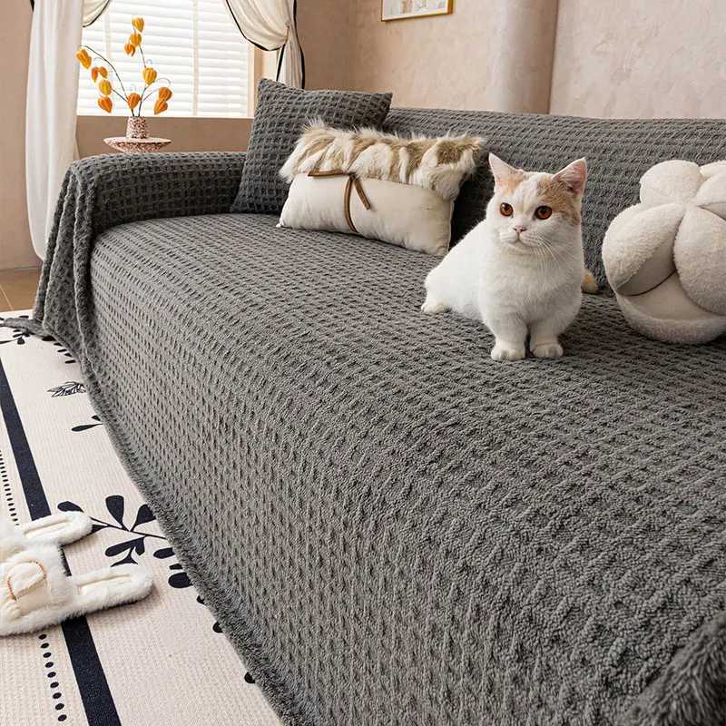 1PC-Huafu Ge all inclusive simple four season universal shu mianrong sofa towel anti cat scratch sofa towel M251204 - view 6