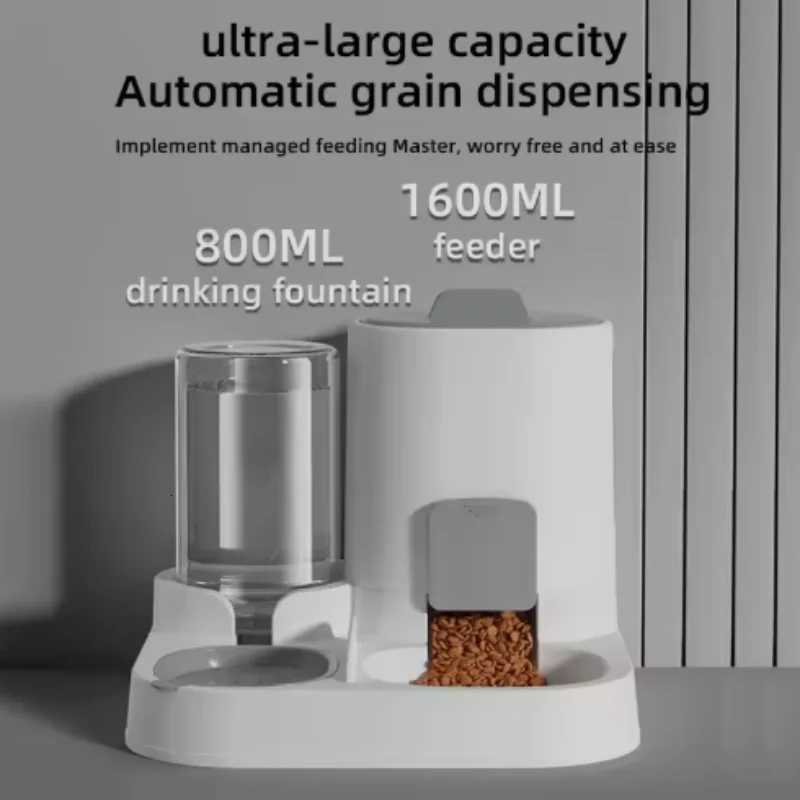 Two-in-One Cat Feeding Water Feeder Dog Bowl Smooth Food Water Supply Pet Water Dispenser Cat Bowl Pet Supplies M251204