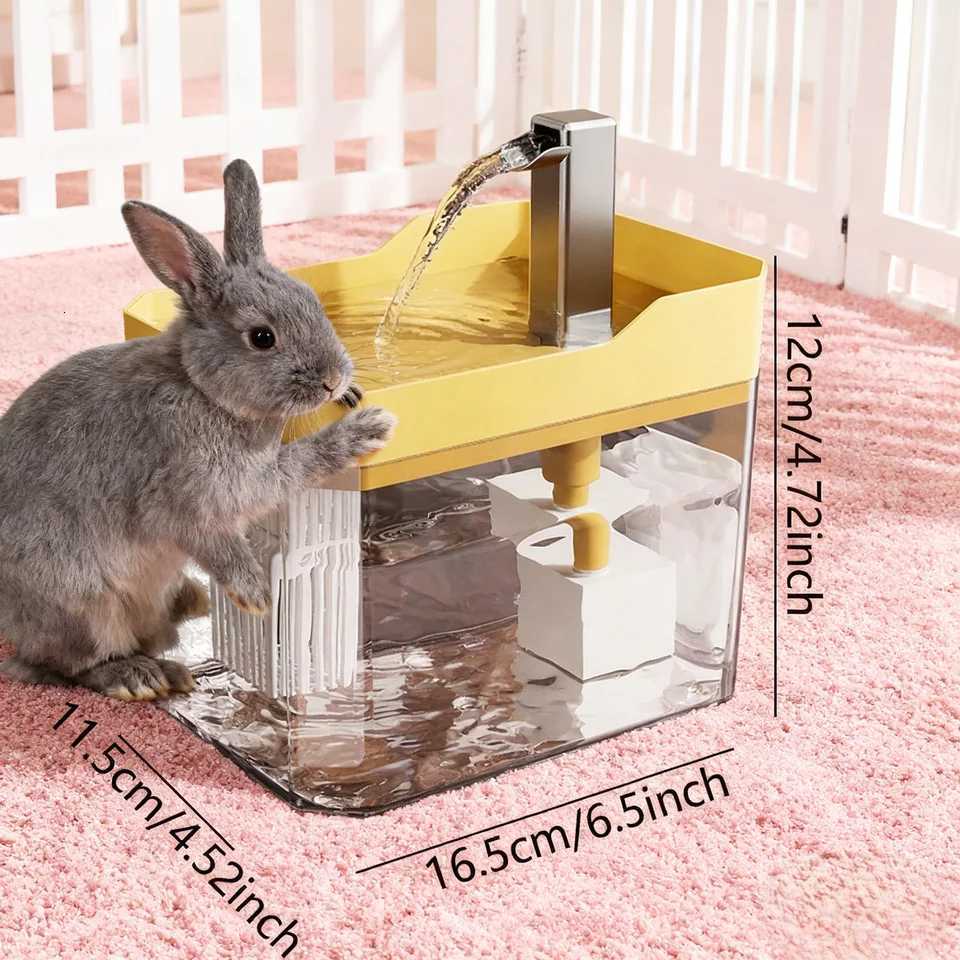 Pet Automatic Feeder and Waterer Set Fully Automatic Indoor Pet Drinking Bowl Anti-Slip Pet Water Dispenser Filter Anti-Slip M251204