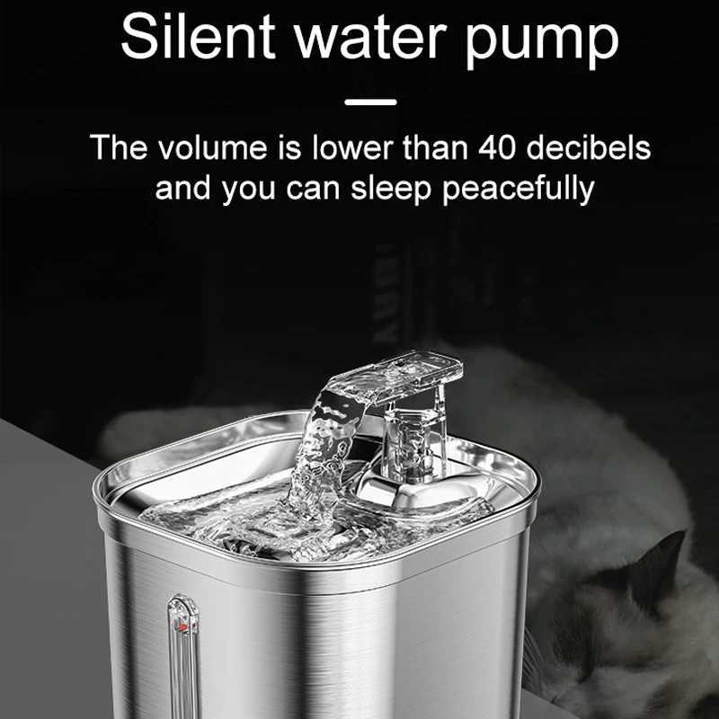 22L Stainless Steel Pet Water Dispenser Smart Dog Bowl Automatic Circulation Electronic Cat Water Fountain Travel-Friendly Cat M251204