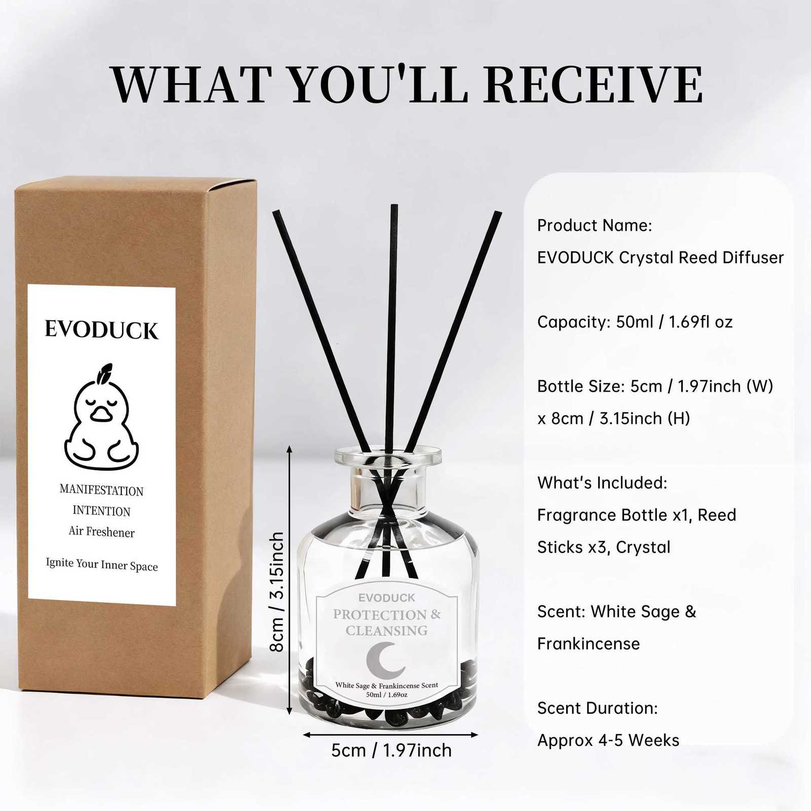 50ml Aromatherapy Essential Oil Flameless White Sage Oil With Reed Diffuser Stick Home Room Air Freshener Decor Y251204