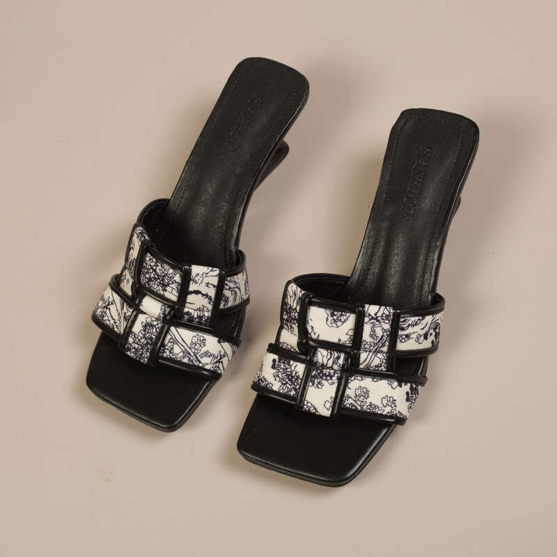 womens 2025 summer new style elegant dress matching thin high heel outdoor fashion onestrap free shipping hot large size sandals