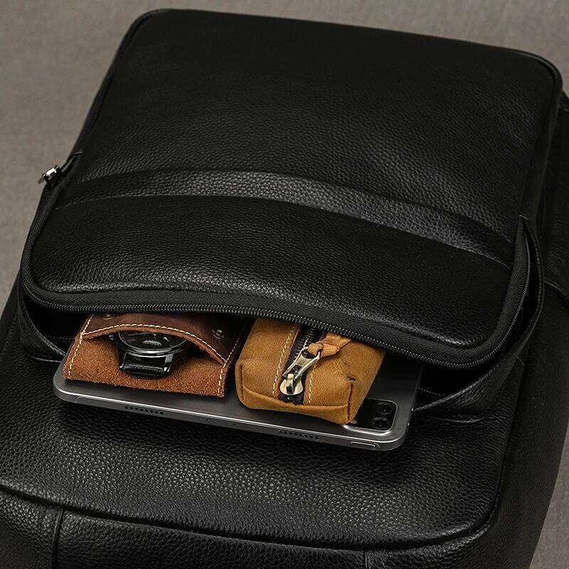 Luxury Bag Designer Hot Sale Men Laptop Genuine Waterproof Backpack Fashion Travel Bags School Bag Leather Bookbag Daypack