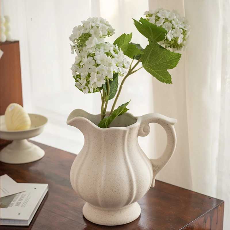 He Decoration Living Ro Decoration Flower Vase Yak Pumpkin Vase Hydroponics Flower Decoration Pot Ceramic Kettle Ornament H251204
