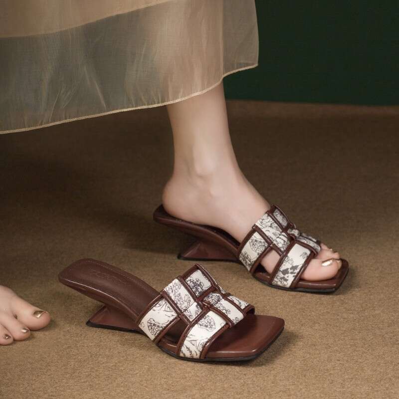 womens 2025 summer new style elegant dress matching thin high heel outdoor fashion onestrap free shipping hot large size sandals