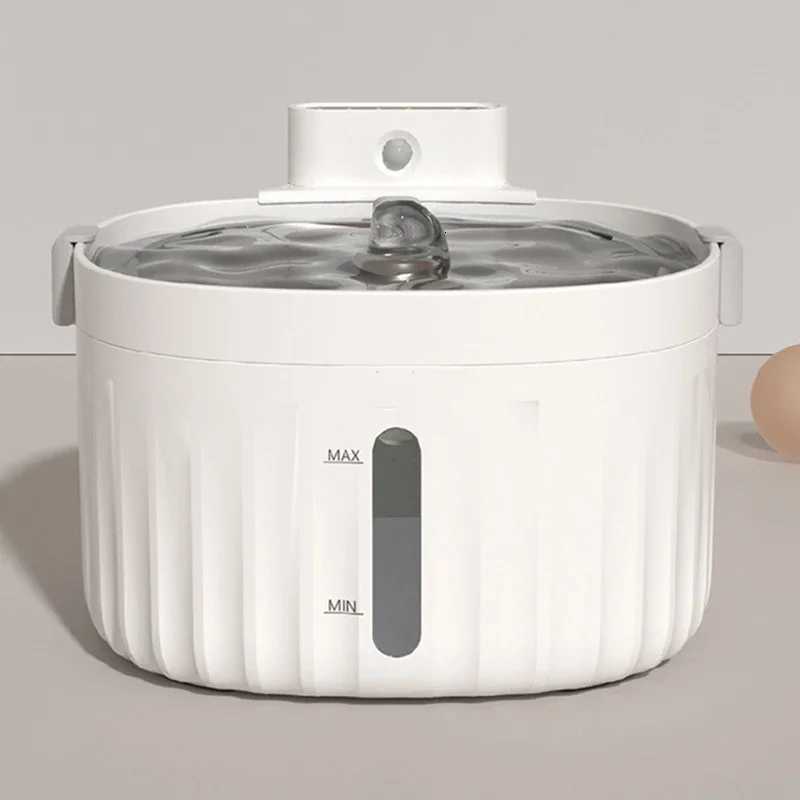 Wireless Available Cat Water Fountain Whit Sensor Filter Automatic Drinker Stainles Steel Pet Feeder USB cable/Battery Operated M251204