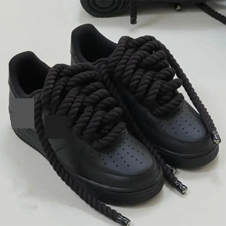 16colors bold cotton linen twist weave shoelace rope lace men women trendy sport casual shoe string accessories