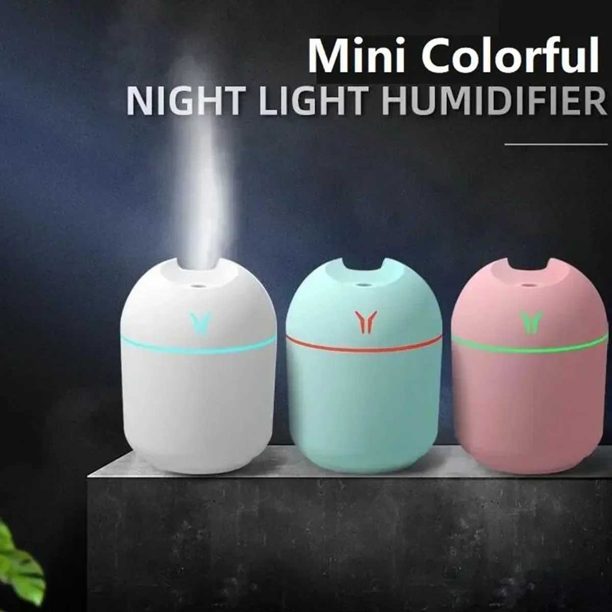 1pc Cpact USB Ara Diffuser Humidifier withLED Night Light - Mint Green Essential Oil Atizer for Heand Car Use C251204