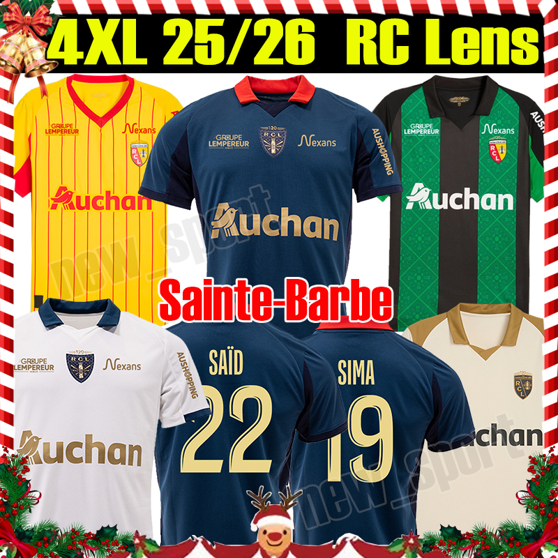 4XL 25/26 RC Lens Sainte-Barbe soccer jerseys 120th SAID SAUD THAUVIN SOTOCA BERMONT LABEAU-LASCARY SATRIANO GUILAVOGUI maillot Men Kids Kits sets Football Shirts