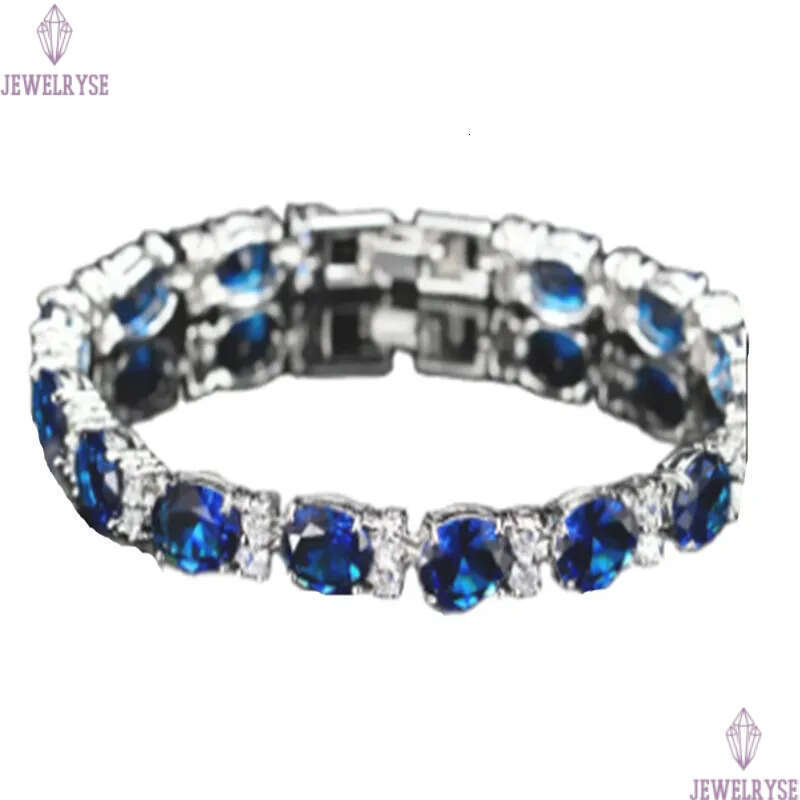 luxury pink diamond tennis bracelet designer for woman party green AAA cubic zirconia copper silver crystal bracelets womens engagement wedding jewelr