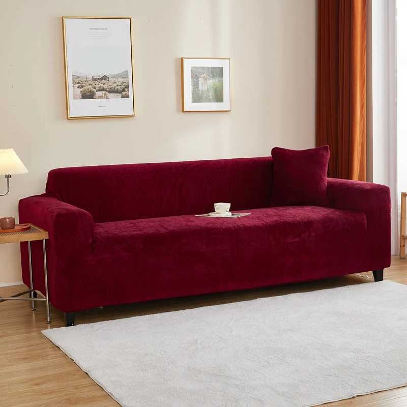 Elastic Stretch Velvet Fabric Sofa Cover Sofa Cover Protector 3 Seater European-style Thickened Couch Covers for Autumn/Winter M251204 - view 3