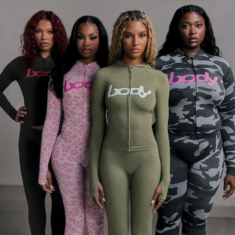 By Rayven Snatched Body Womens Casual Short Sports Workout Set With Zip-Up Jacket Leggings Elastic Quick-Drying Breathable Gym Tracksuits fashion dh2753