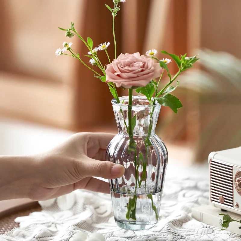1pc Nordic Creative Transparent Vases for Plant Bottle Flower Pot Hydroponic Terrarium Arrangement Container Flower Table Vase H251204
