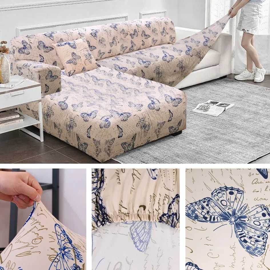 Elastic Floral Printed Sofa Covers Washable Spandex Couch Cover 1/2/3/4Seater Slipcovers Furniture Protector for Living Room M251204 - view 3