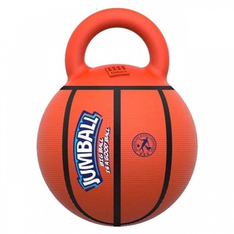 Pet Dog Toy Ball Bite-Resistant Basketball Rubber Handle Indestructible Large and Small Dog Training Interactive Game Ball Toy 240914