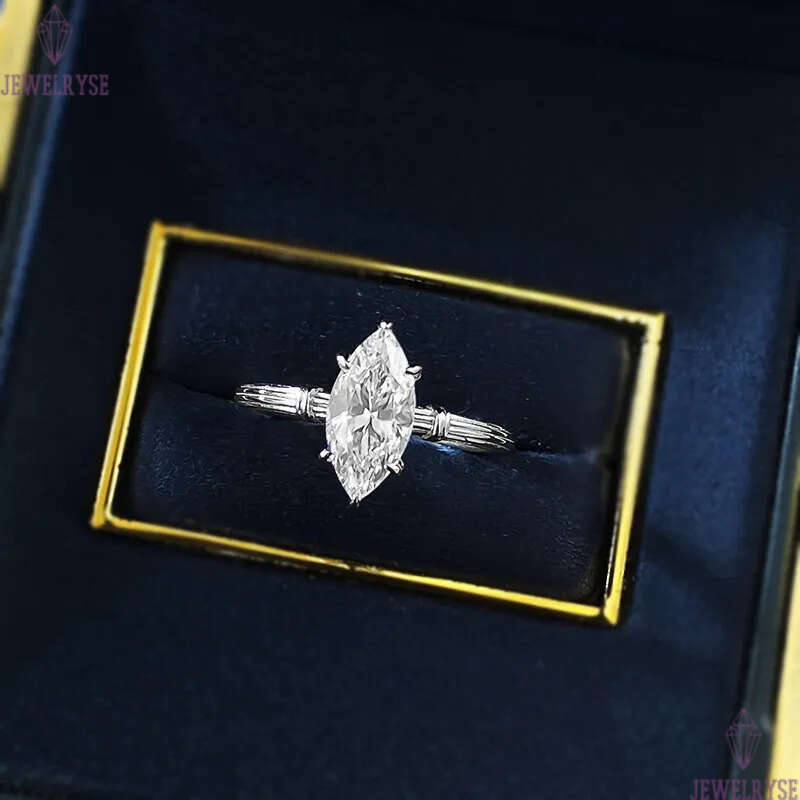 original vintage 6X12mm s925 sterling silver designer ring for woman wedding party 5A cubic zirconia luxury engagement diamond rings jewelry size 5-9 