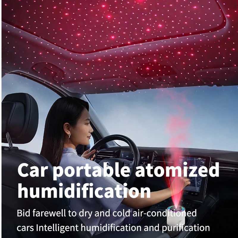 Desktop Air Car Humidifier Projection Starry Sky Top Shaking Humidifier Hydration USB Spray Shaking hine C251204