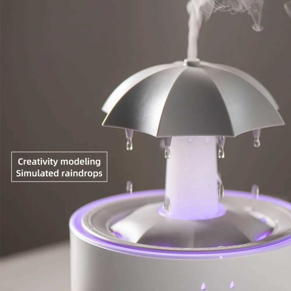 Rotating Umbrella Water Drop Air Humidifier with Colourf Night Lights Mute Spary He Essential Oil Ara Diffuser Humidifier C251204