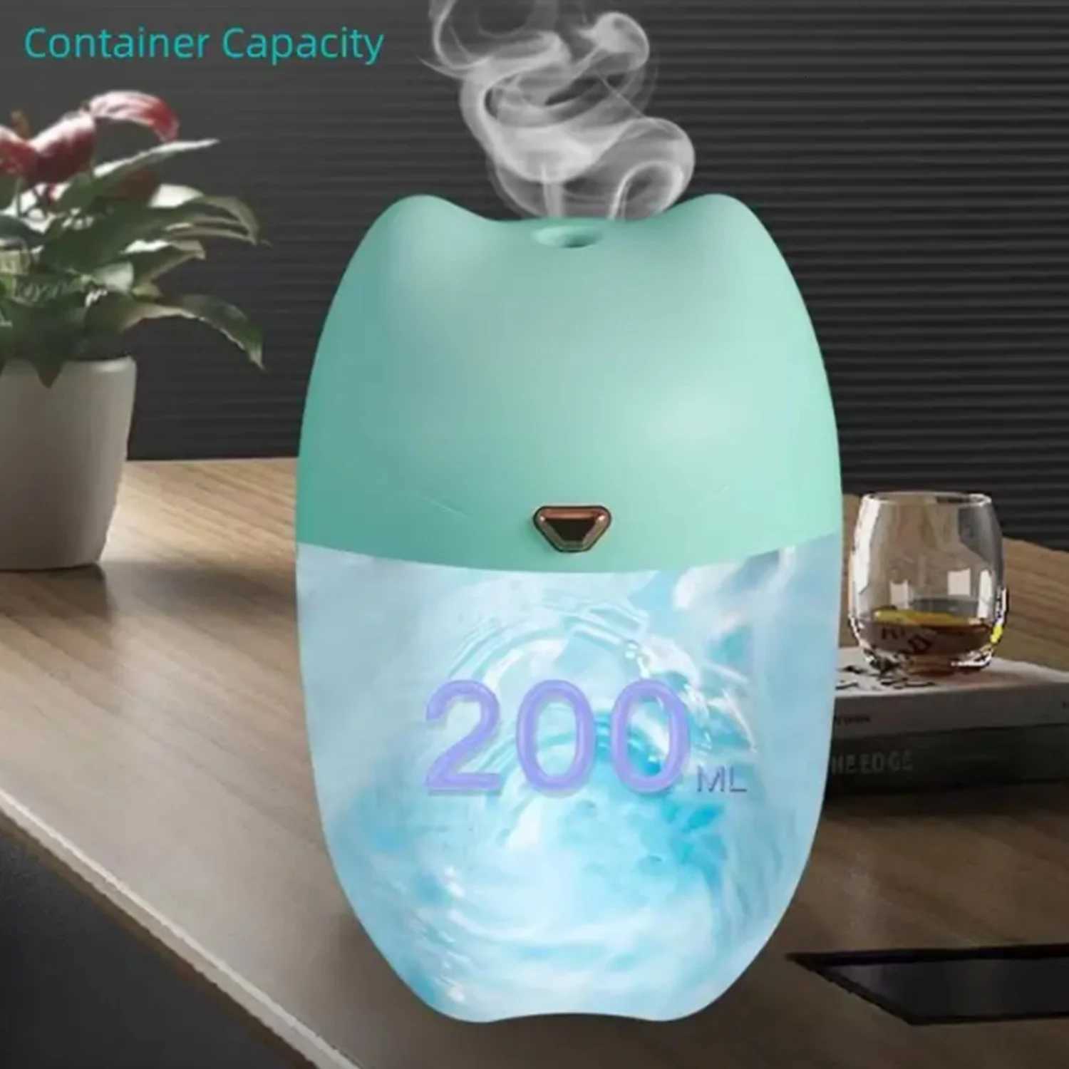 Cpact 260ml Cat Ear Design Small Air Humidifier Mist Diffuser Two Spray Modes with 7 Light Changing for Car Off C251204