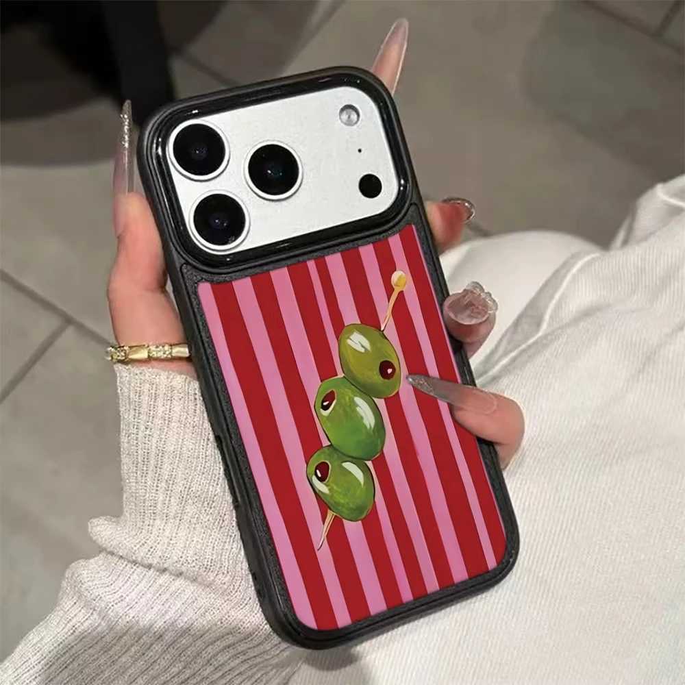 Cute Smiling Face Pattern Faux Leather Grain Phone Case For iPhone Air 17 11 13 12 14 15 16 Pro Max Plus XS X XR Soft Back Cover H251203