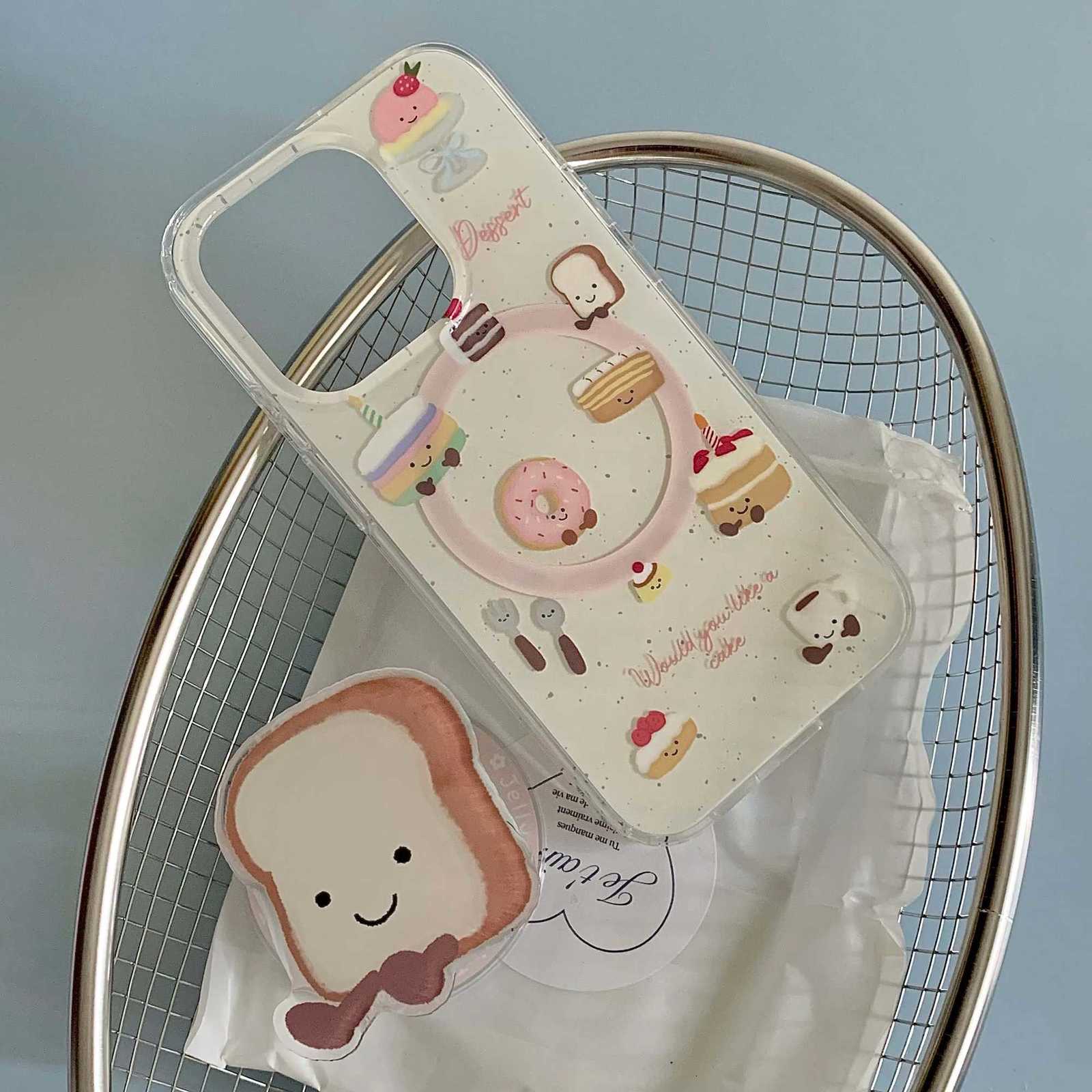 Cute Cartoon Dessert Cake Phone Case Magnetic Fundas For Iphone 14Prax 13 14 15 Pro Max 15Prax 12 13Pro Stand Holder Shell H251203