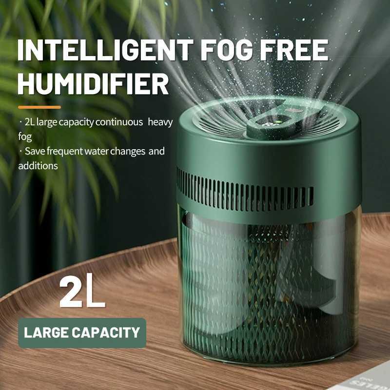 Air Humidifier 2L USB Double Spray Port Essential Oil Aratherapy Humificador Cool Mist Maker Fogger Purify for He Off C251204