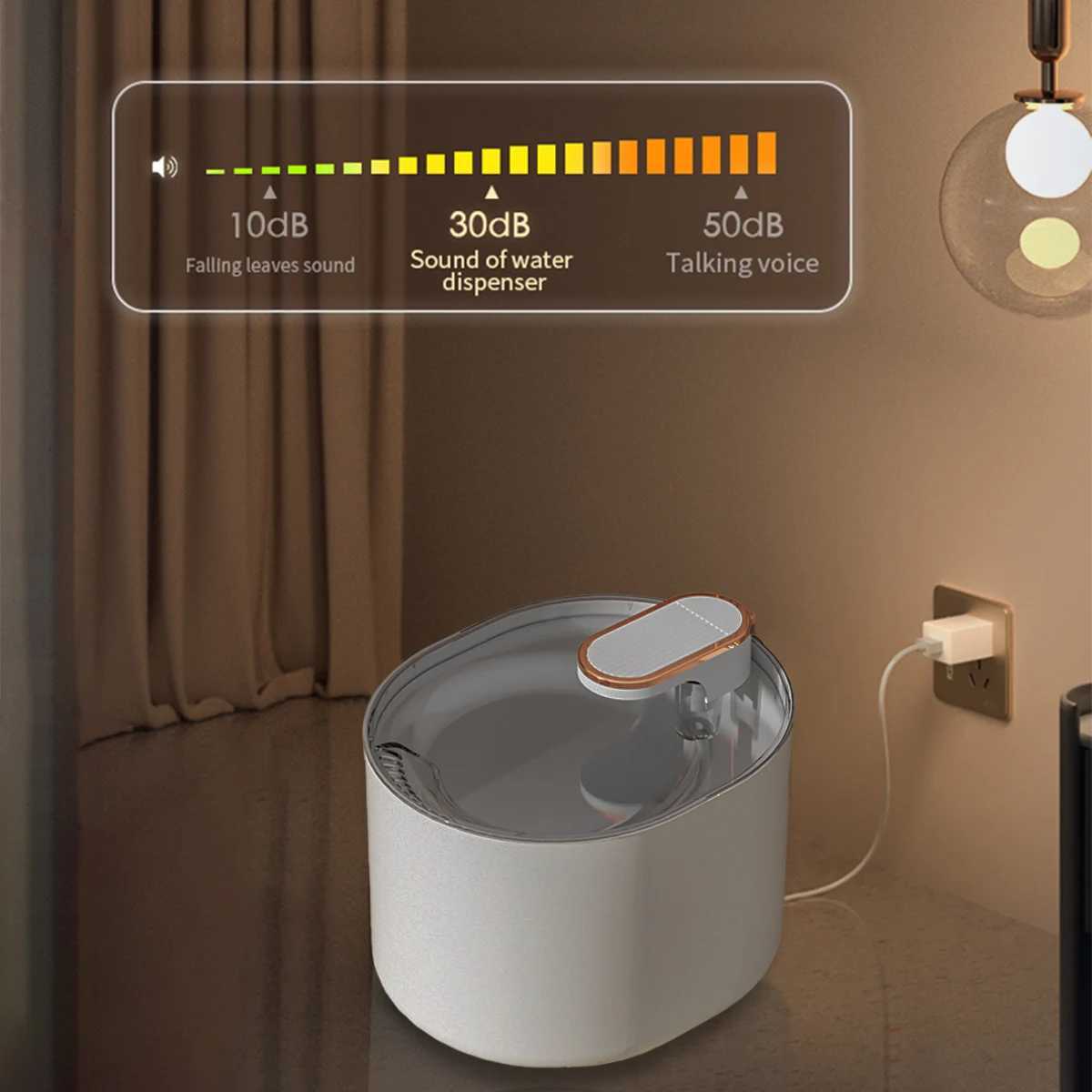 Pet Fully Automatic Water Fountain USB Ultra Silent Intelligent Pump Sensor Filter 3L Cat Large Capacity Water Dispenser M251204