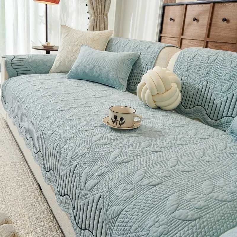 French Style All Cotton Sofa Cover Four Season Universal Sofa Towel Non-slip Anti-dirty L Shaped Corner Couch Cover Home Decor M251204 - view 7