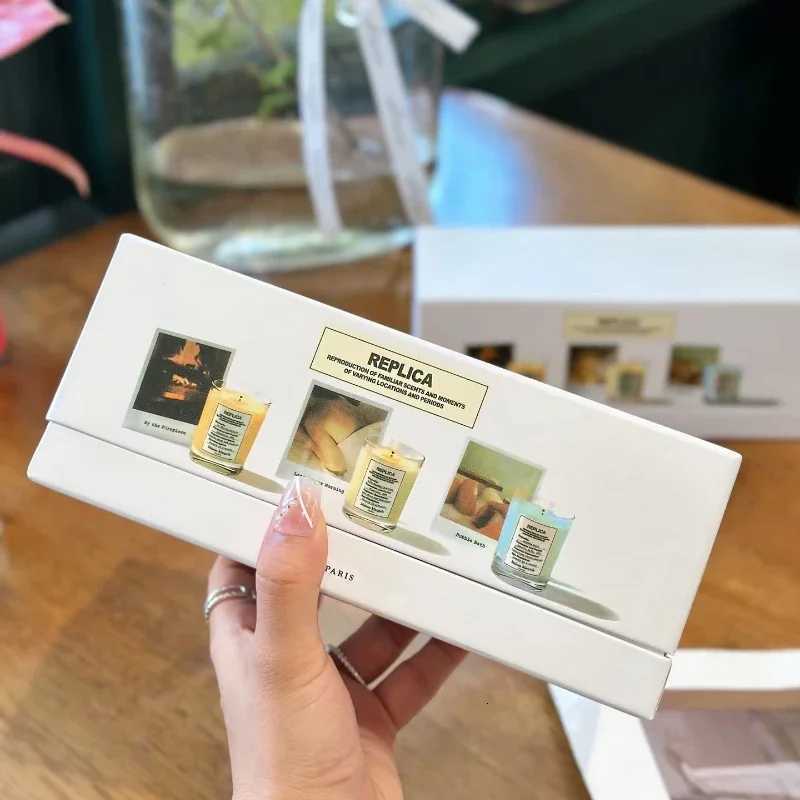 Scented Candle 70g3 Pcs Set By The Fireplace Aromatherapy Candles Lazy Sunday Morning Home Romantic Fragrance Ornament Gift Y251204