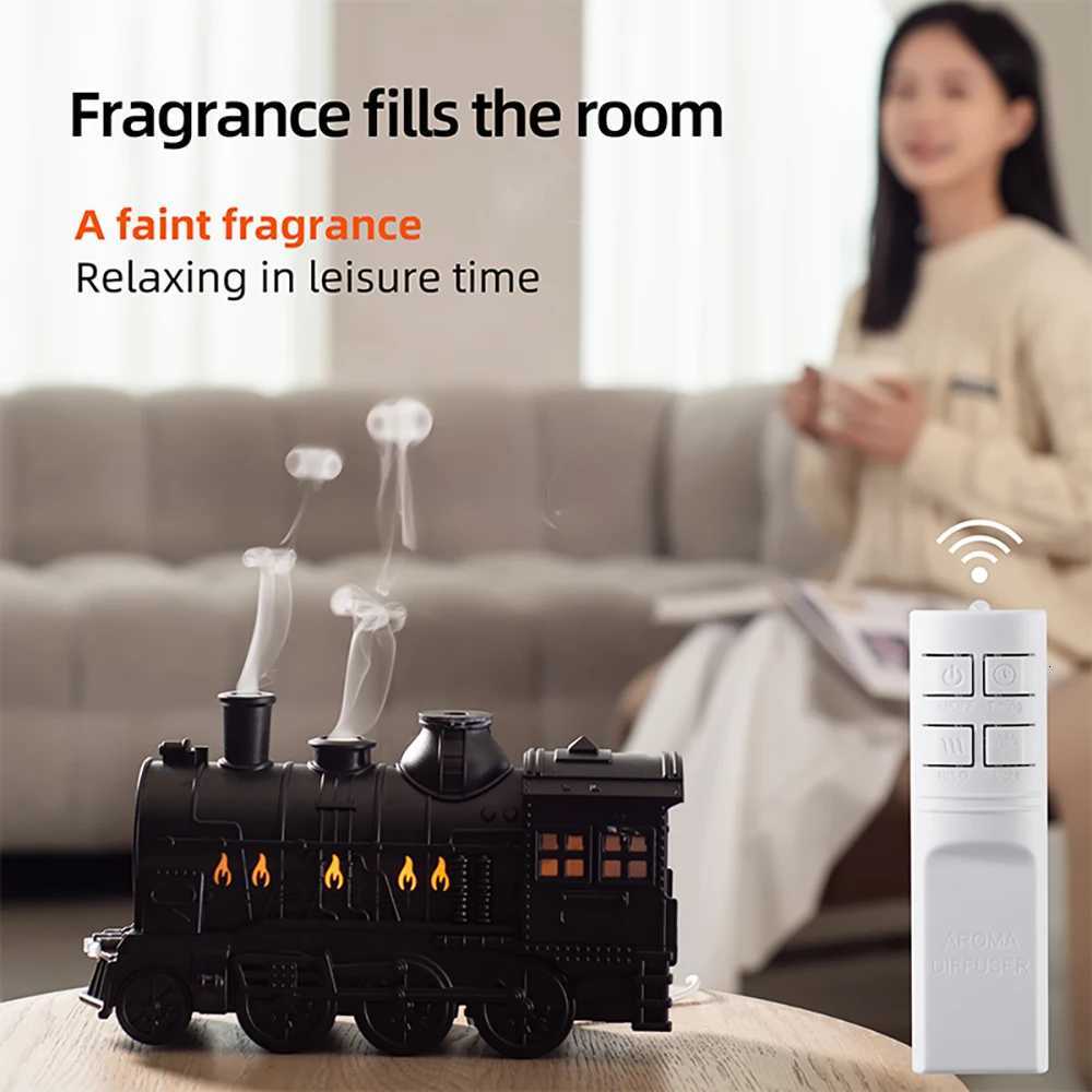 Aierwill Train Air Humidifier trasonic Aratherapy Diffusers Mist Maker Fragrance Essential Oil Ara Difusor Remote control C251204