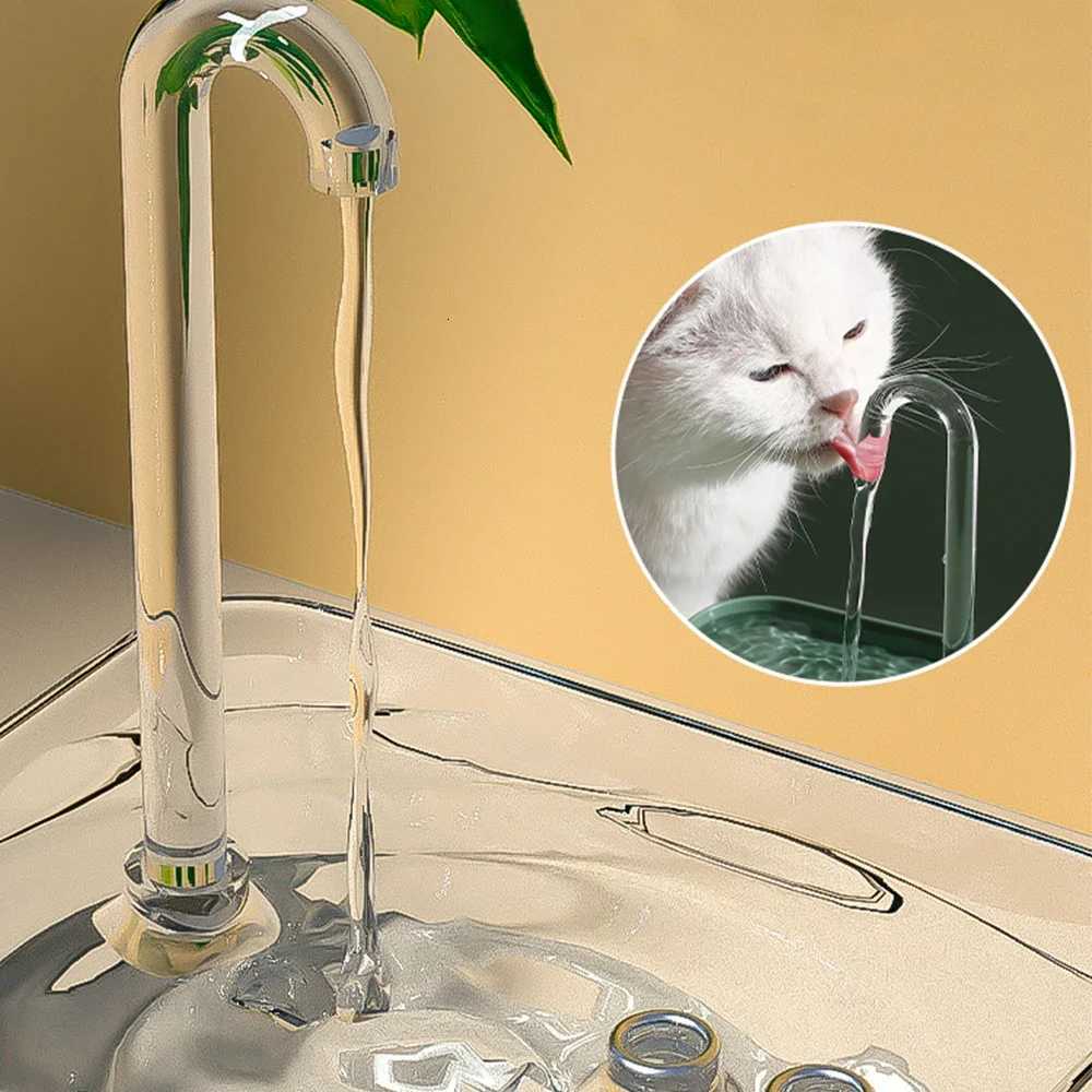 Cat Water Fountain Transparent Ultra-Quiet Auto Filter Dog Drinker USB Anti-Dry Burning Recirculate Filtering Water Dispenser M251204