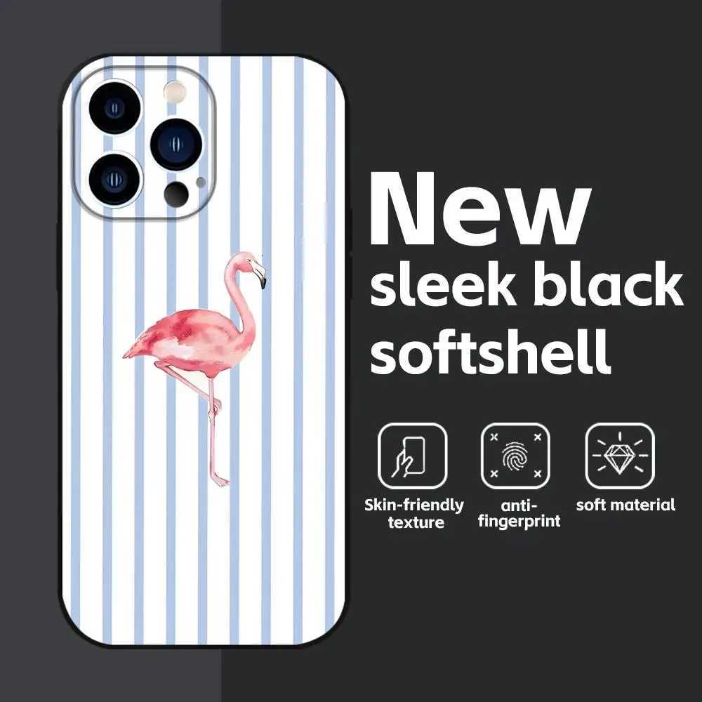 Simple Cute Stripe Phone Case For iPhone 17 16 15 11 12 14 13 Pro Max Mini X XS XR 7 8 Plus SE 16E Air Soft Cover Fundas H251203