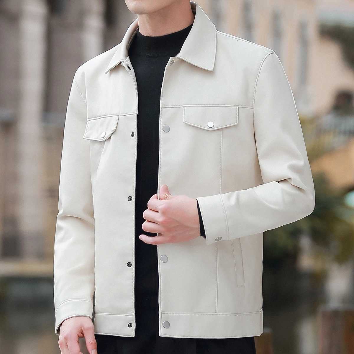 Mens Motorcycle Cool Leather Jackets Windproof leather Coats Male Autumn Winter Windproof Fashion Pu Leather Coat ClothesT251204