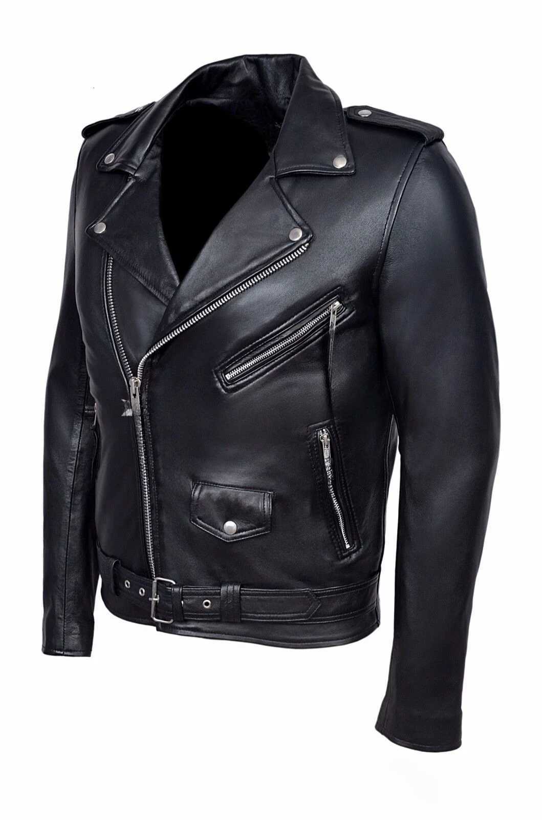 Leather Jacket Men Collar Slim Pu Leather Jacket Fashion Motorcycle Causal Coat Mens Moto Biker Leather CoatT251204