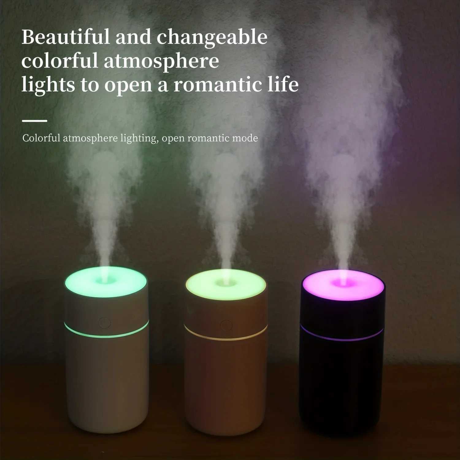 Portable Usb Rechargeable Air Humidifier LED light mini 220ml h2o Spray Mist humidifier Ara Essential Oil Diffuser for Car C251204