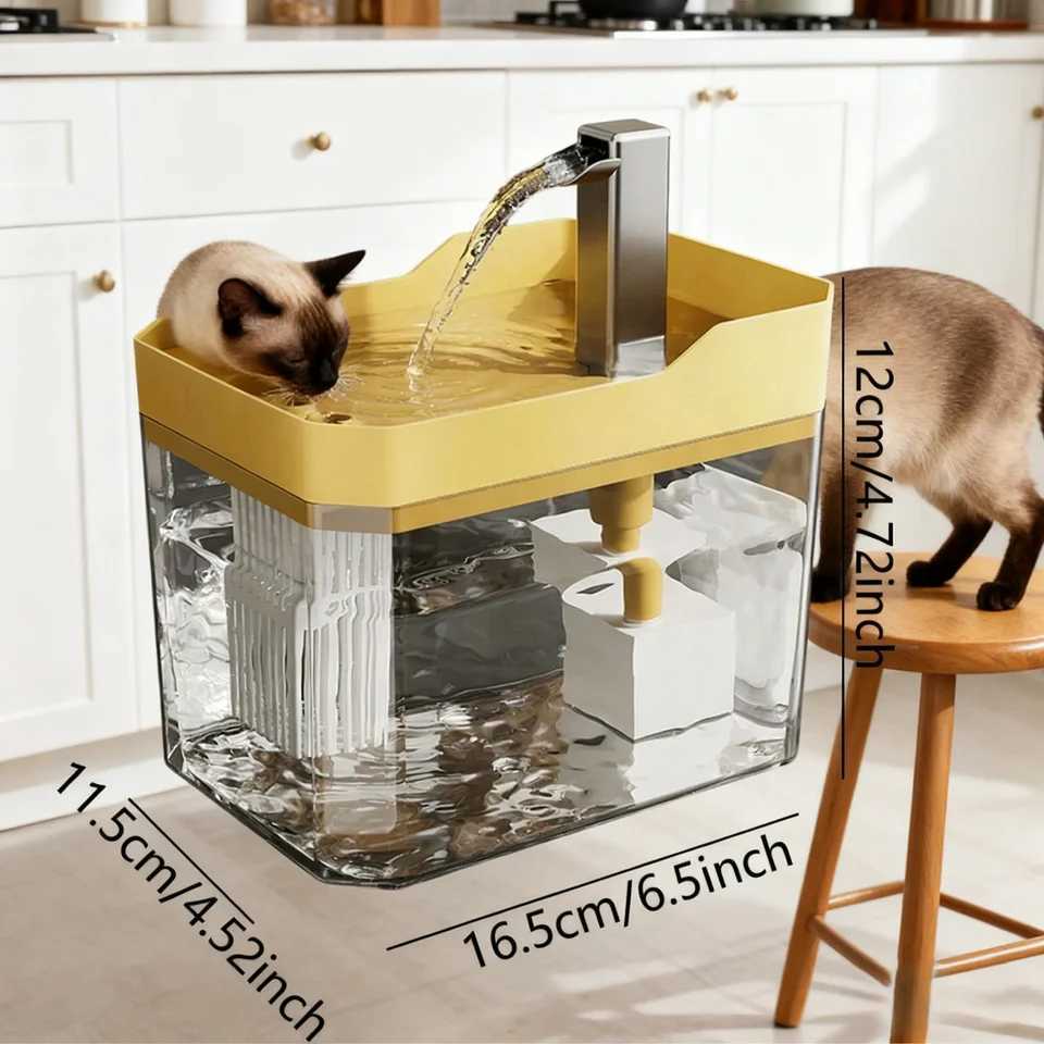 Pet Automatic Feeder and Waterer Set Fully Automatic Indoor Pet Drinking Bowl Anti-Slip Pet Water Dispenser Filter Anti-Slip M251204