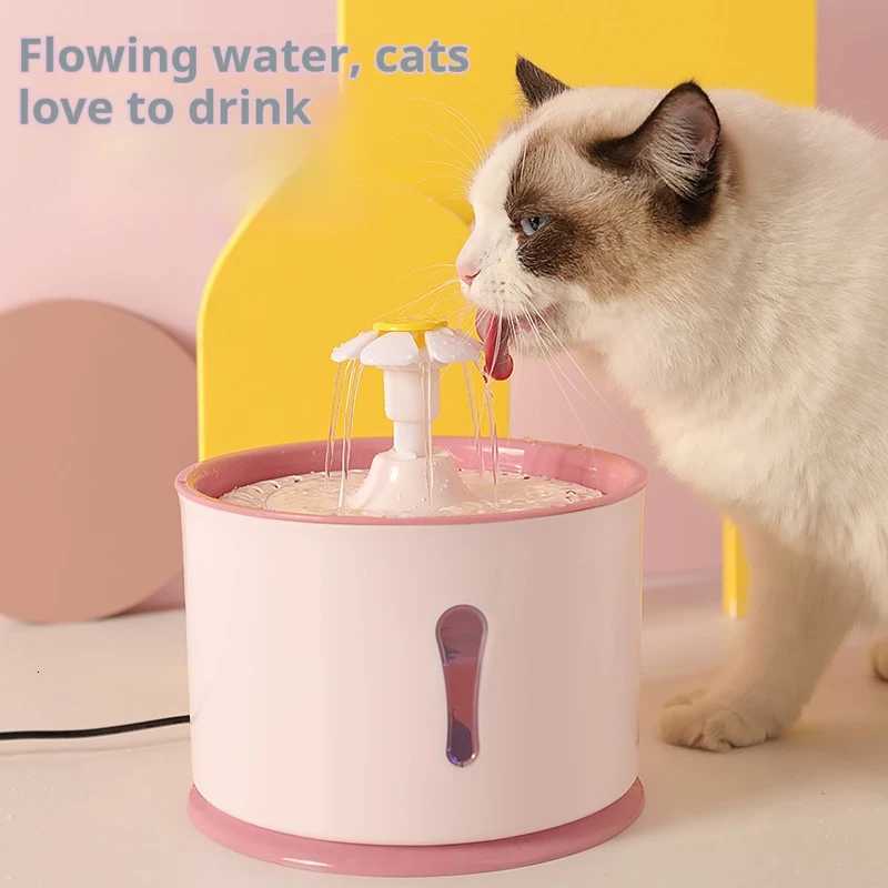 24L Pet Cat Dispenser Drinking Water Fountain Activated Carbon Filters LED Automatic Feeder Container USB Interface M251204