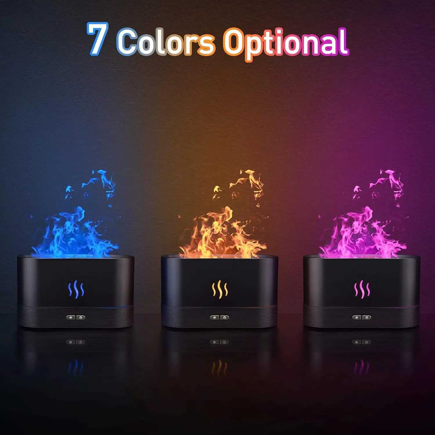 Ara diffuser Air humidifier trasonic cold mist atizer Led essential oil s sn color flame lamp diffuser bedro C251204