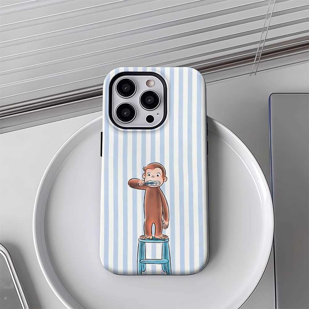 Monkey Bing Teeth IPhone17 Must-Haves Phone Case for IPhone 17 16 15 14 13 12 85 Pro Max Plus Double-layer Back Cover H251203