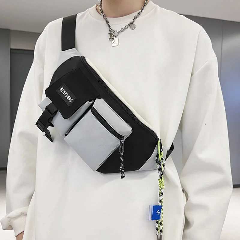 High Quality Nylon Panelled Waist Packs New Brand Unisex Chest Pack Casual Outdoor Travel Crossbody Bag Men Wasit Belt BagsT251204