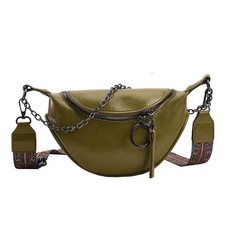 Fashion Leather Waist Belt Bag Woman Retro Fanny pack Handbag Designer Lady Shoulder Crossbody Chest Bags Chain Saddle Waist BagT251204
