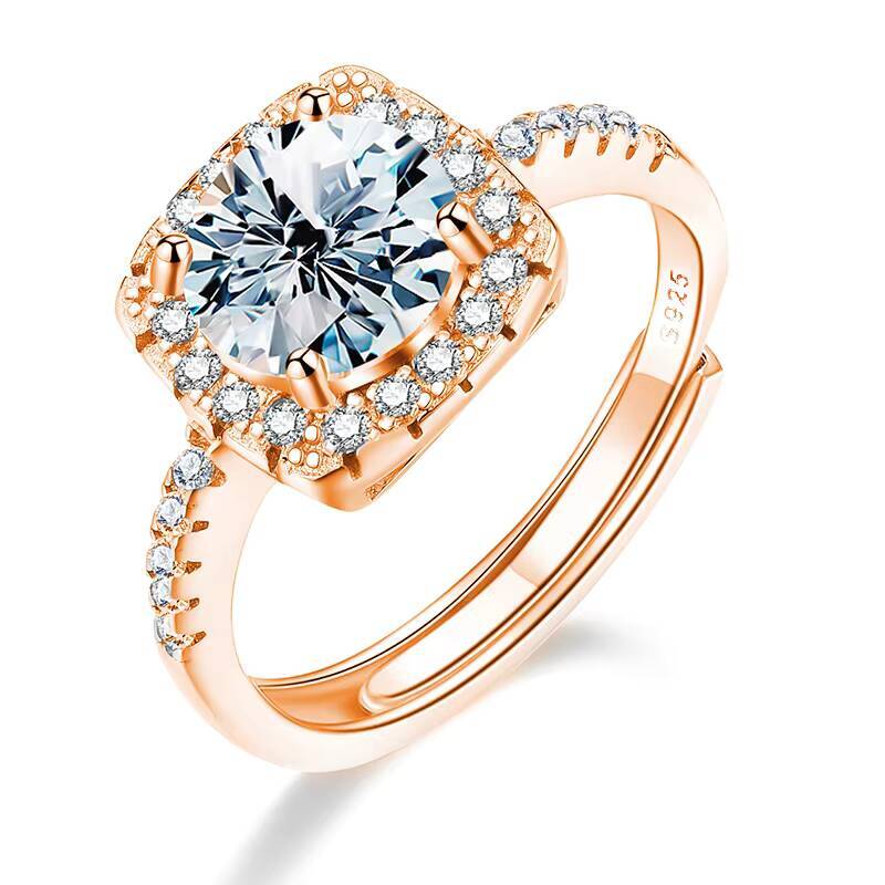 Wholesale Pure S925 Sterling Silver 18k Gold Gra VVS 3ct D Color Moissanite Ring Wedding Fine Jewelry for Men Women
