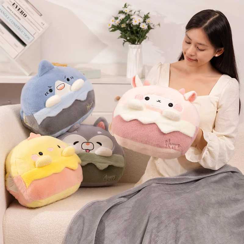 New Cute Cartoon Animal Hands Warmer Blanket 3 in 1 Soft Comfy Warm Sleeping In Office Nice Winter Christmas Gift Y251204