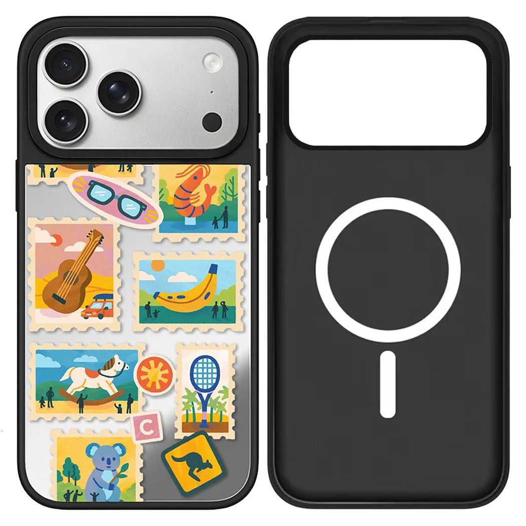 5111221 Mirror / Acrylic Magnetic Case Cpatible With IPhone 17 16 15 14 13 12 Pro Max 17 Air H251203