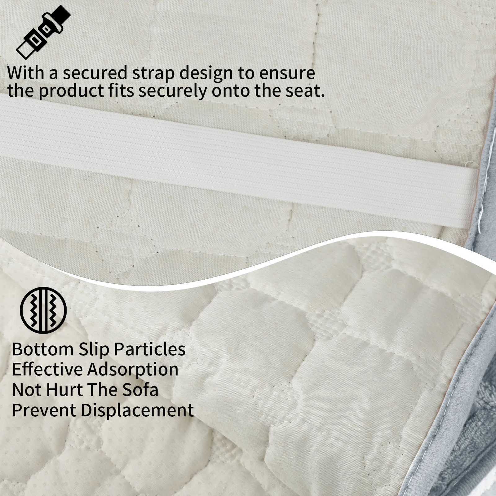 1 Seater Recliner Sofa Covers Flannel Plush Armchair Slipcovers with Side Pockets Relax Non Slip Sofa Mat Home Chair Cover Decor M251204 - view 5