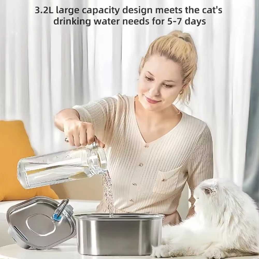 32L Cat Automatic Water Dispenser Pet Water Fountain USB With Filter Stainless Steel Dog Drinking Fountain For Cats Dogs M251204 - view 4