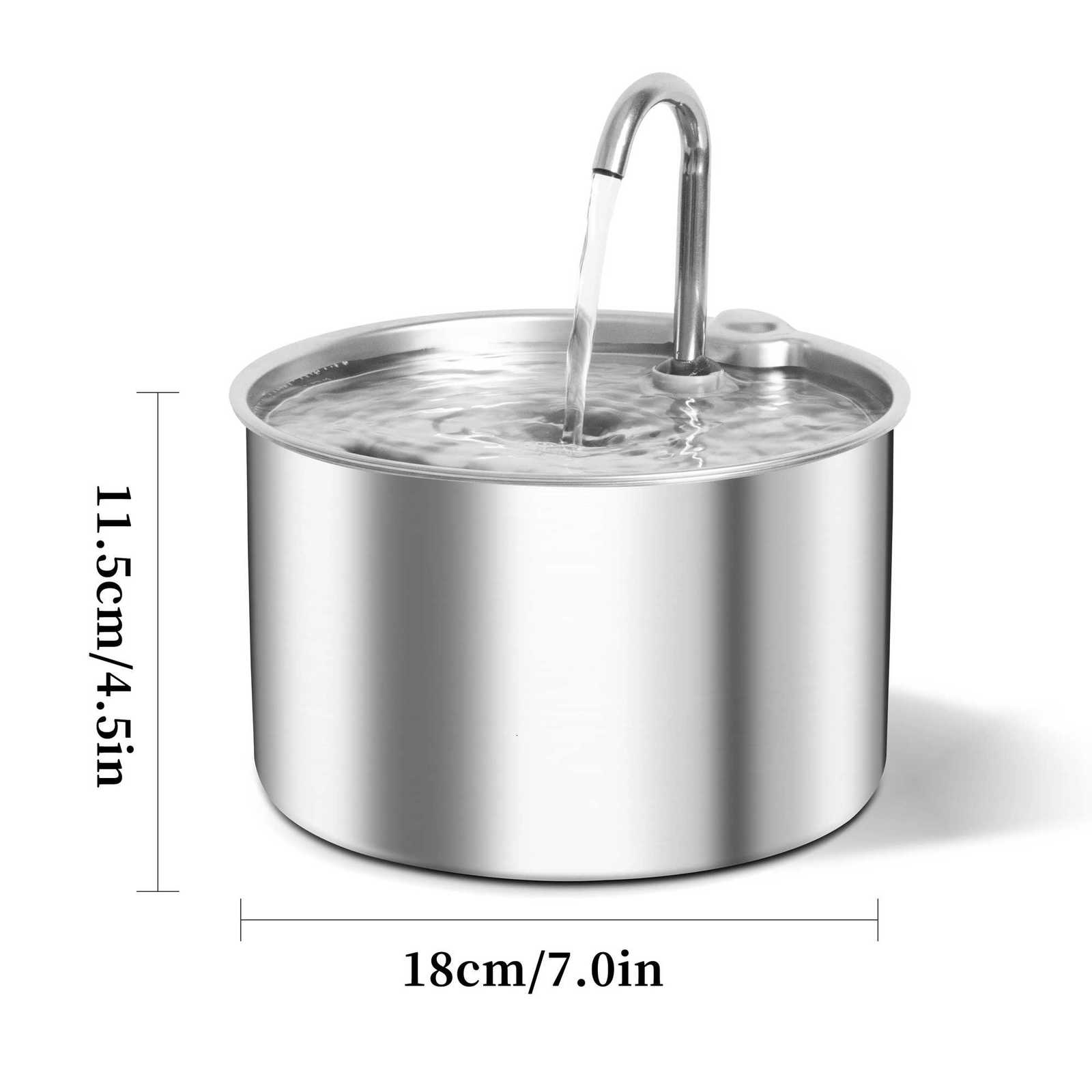 22L Cat Drinking Fountain Automatic Stainless Steel Pet Cats Water Dispenser Ultra-quiet Pump Drink Foutain For Multiple Pets M251204